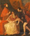 Papst Paul III und seine Cousins Alessandro und Ottavio Farnese Tizian